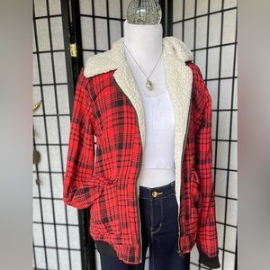 Volcom red flannel jacket